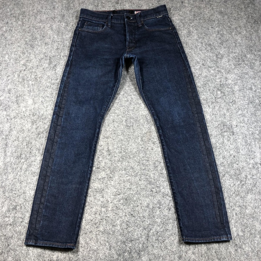 G-Star RAW 3301 Jeans Mens 28x30 Blue Slim Straight Japanese Selvedge Denim